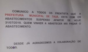 Falta de pagamento? Posto suspende fornecimento de combustíveis para a Prefeitura de Tauá