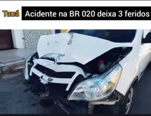 Acidente na BR 020 em Tauá deixou três feridos