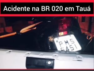 Acidente na BR 020 em Tauá deixou uma mulher ferida