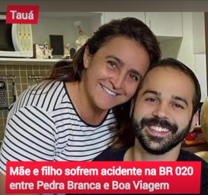 Acidente na BR 020 deixa mãe e filho feridos de forma leve