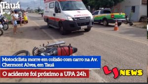 Motociclista morre em colisão com carro na Av. Chermont Alves, em Tauá